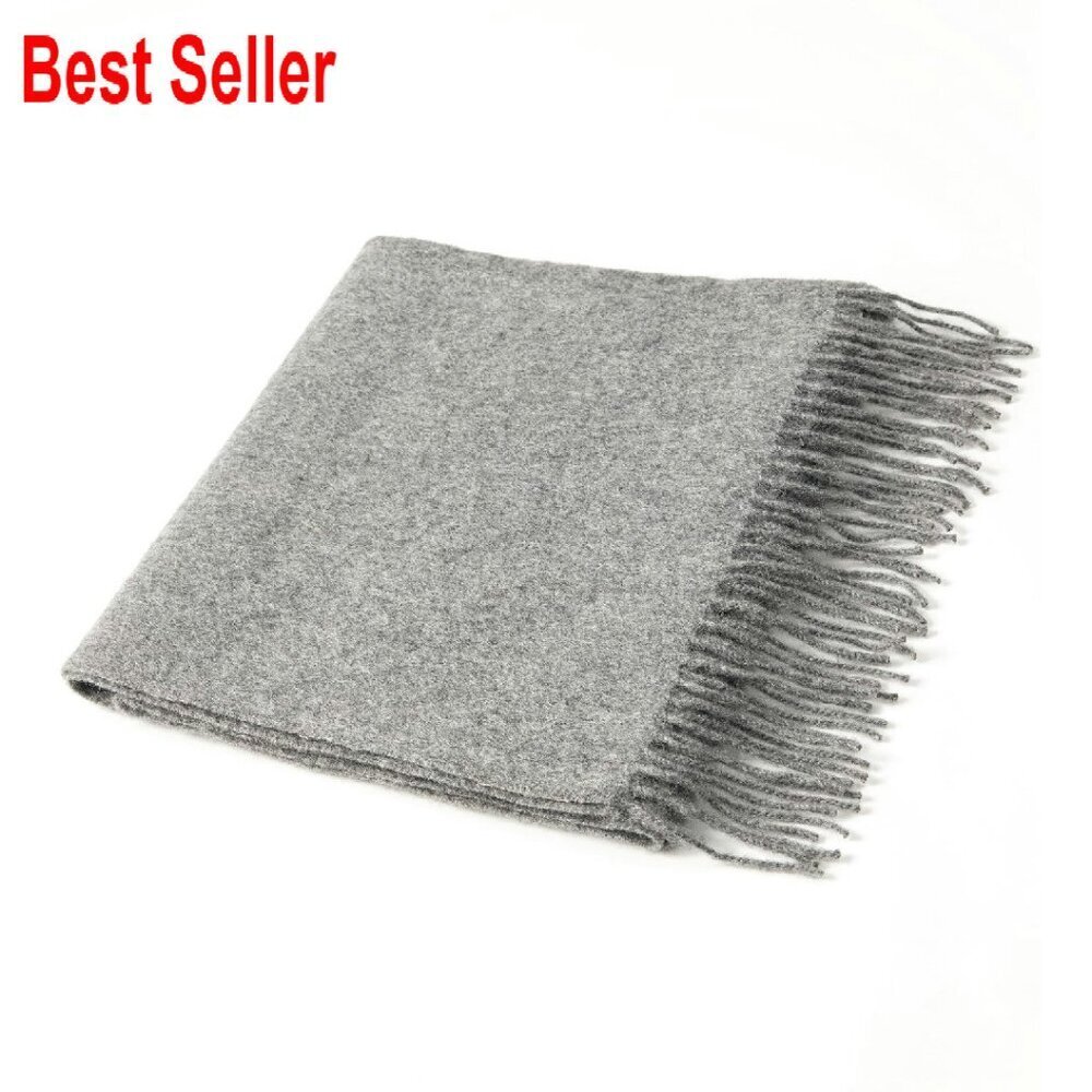 Luxurious Cashmere Shawl Wrap Ultra Soft Fringed Edges Elegant Winter Wear